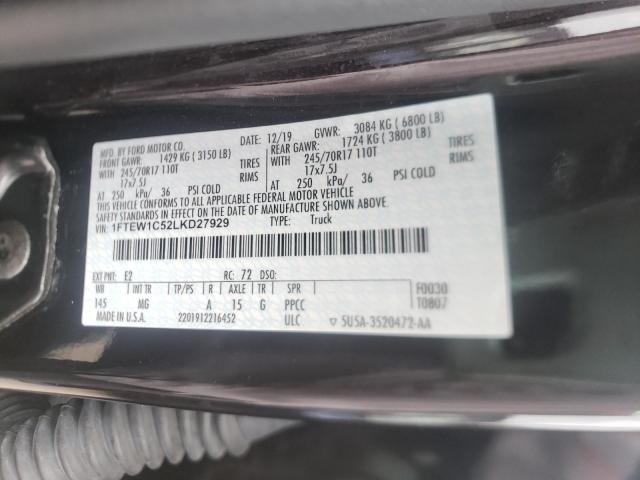 Photo 9 VIN: 1FTEW1C52LKD27929 - FORD F150 SUPER 