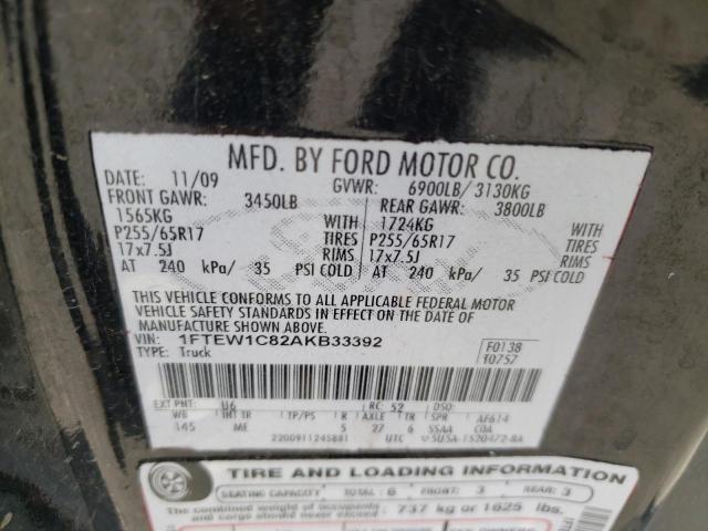 Photo 12 VIN: 1FTEW1C82AKB33392 - FORD F150 SUPER 