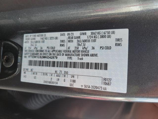 Photo 11 VIN: 1FTEW1C82MKE42879 - FORD F150 SUPER 