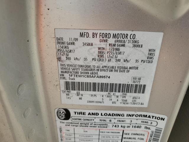 Photo 11 VIN: 1FTEW1C85AFA89574 - FORD F-150 