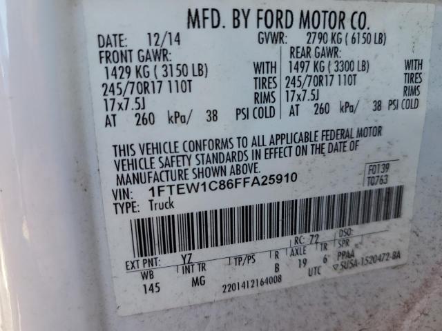 Photo 11 VIN: 1FTEW1C86FFA25910 - FORD F-150 