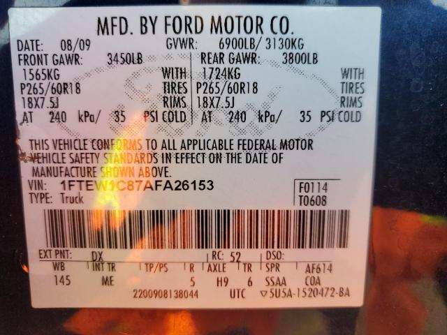 Photo 13 VIN: 1FTEW1C87AFA26153 - FORD F-150 