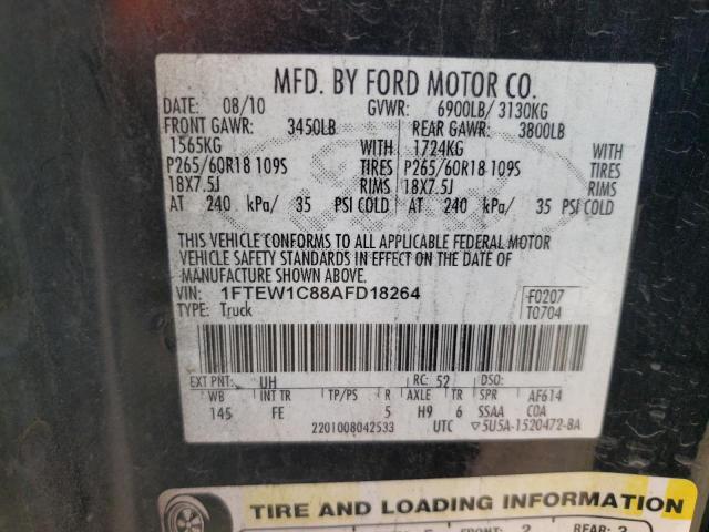 Photo 9 VIN: 1FTEW1C88AFD18264 - FORD F150 SUPER 