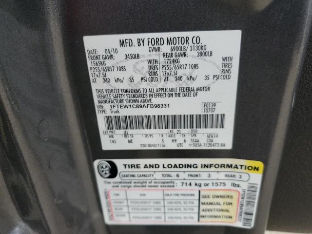 Photo 11 VIN: 1FTEW1C89AFB98331 - FORD F-150 