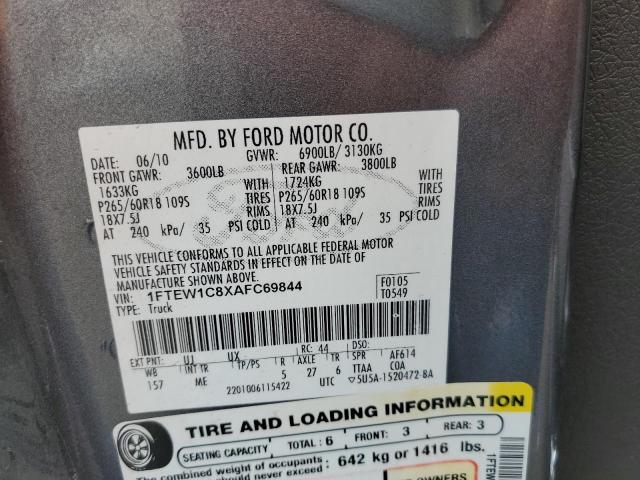 Photo 9 VIN: 1FTEW1C8XAFC69844 - FORD F150 SUPER 