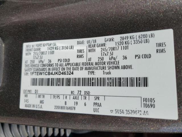 Photo 11 VIN: 1FTEW1CB4JKD46324 - FORD F150 SUPER 