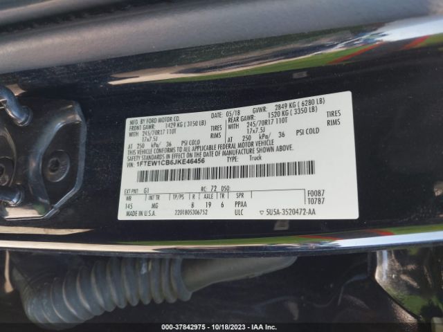 Photo 8 VIN: 1FTEW1CB6JKE46456 - FORD F-150 