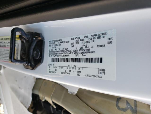 Photo 9 VIN: 1FTEW1CB9JKE06212 - FORD F150 SUPER 