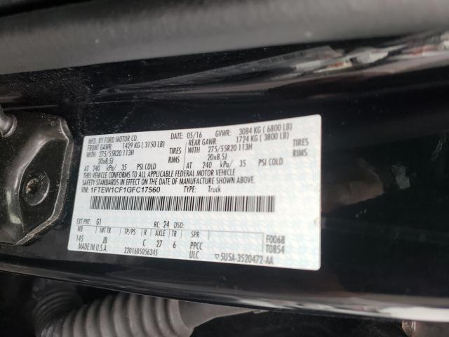 Photo 9 VIN: 1FTEW1CF1GFC17560 - FORD F150 SUPER 