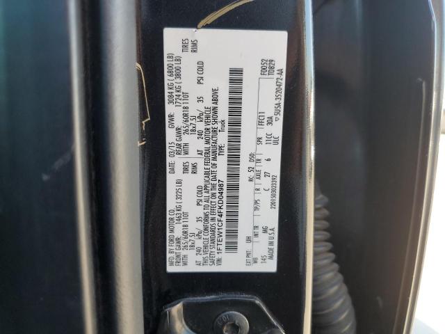 Photo 9 VIN: 1FTEW1CF4FKD04987 - FORD F150 SUPER 