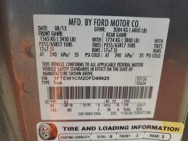 Photo 11 VIN: 1FTEW1CM2DFD49625 - FORD F150 SUPER 