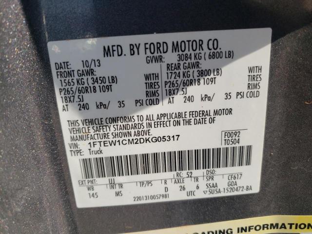 Photo 11 VIN: 1FTEW1CM2DKG05317 - FORD F150 SUPER 