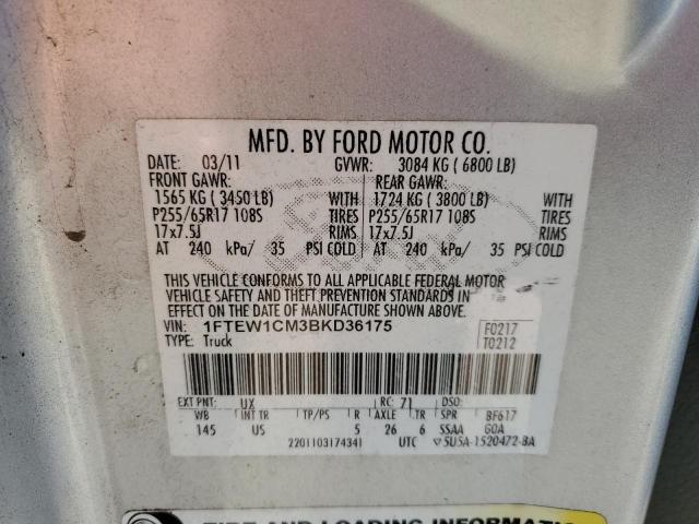 Photo 11 VIN: 1FTEW1CM3BKD36175 - FORD F-150 