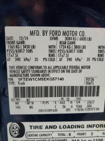 Photo 11 VIN: 1FTEW1CM5EKG57140 - FORD F150 SUPER 