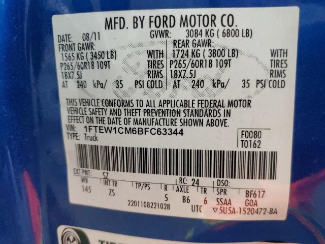 Photo 11 VIN: 1FTEW1CM6BFC63344 - FORD F150 SUPER 