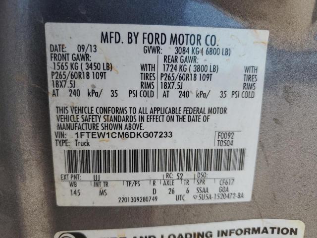 Photo 11 VIN: 1FTEW1CM6DKG07233 - FORD F150 SUPER 