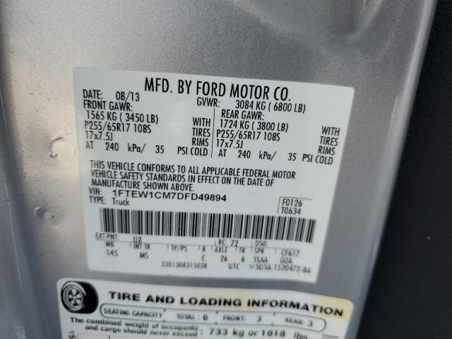 Photo 11 VIN: 1FTEW1CM7DFD49894 - FORD F150 SUPER 