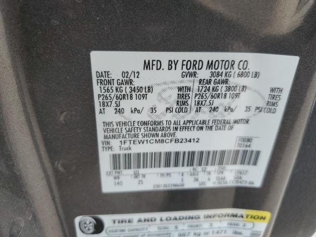 Photo 11 VIN: 1FTEW1CM8CFB23412 - FORD F150 SUPER 