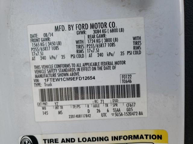 Photo 11 VIN: 1FTEW1CM9EFD12654 - FORD F150 SUPER 