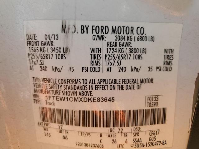 Photo 11 VIN: 1FTEW1CMXDKE83645 - FORD F-150 