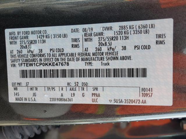 Photo 11 VIN: 1FTEW1CP0KKE47678 - FORD F150 SUPER 