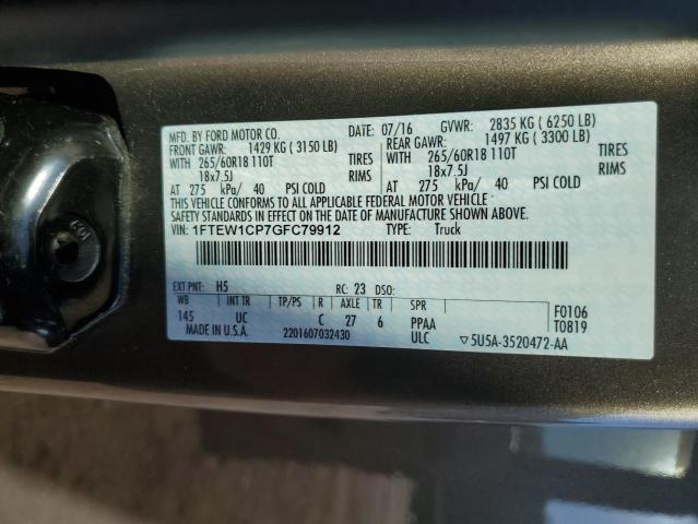 Photo 12 VIN: 1FTEW1CP7GFC79912 - FORD F150 SUPER 