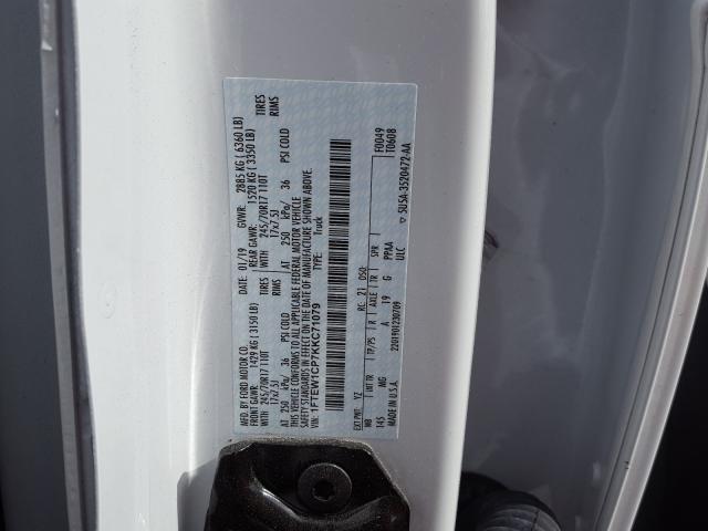 Photo 9 VIN: 1FTEW1CP7KKC71079 - FORD F150 SUPER 