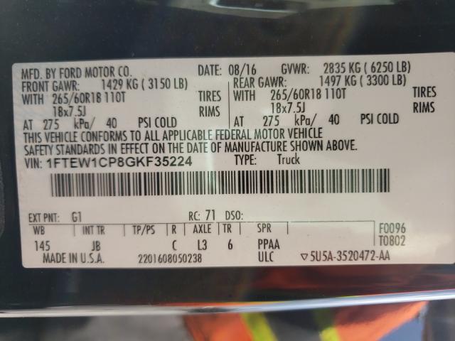 Photo 9 VIN: 1FTEW1CP8GKF35224 - FORD F150 SUPER 