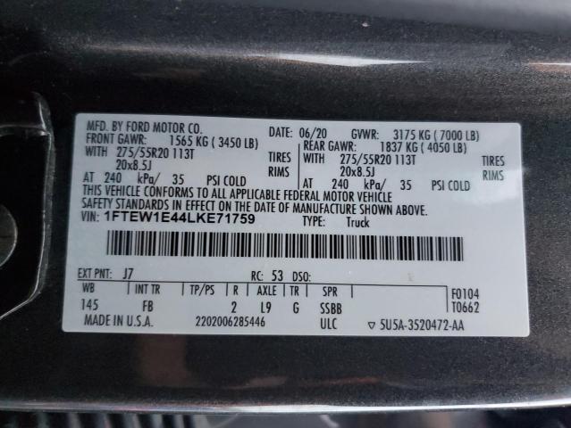 Photo 11 VIN: 1FTEW1E44LKE71759 - FORD F-150 