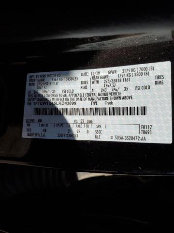 Photo 9 VIN: 1FTEW1E45LKD43899 - FORD F150 SUPER 