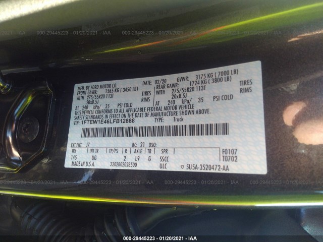 Photo 8 VIN: 1FTEW1E46LFB12888 - FORD F-150 