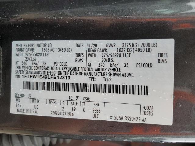 Photo 11 VIN: 1FTEW1E49LFB12819 - FORD F150 SUPER 