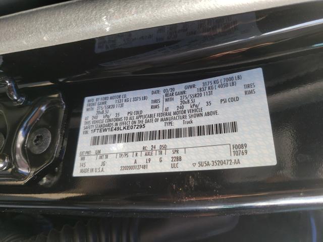 Photo 9 VIN: 1FTEW1E49LKE07295 - FORD F150 SUPER 