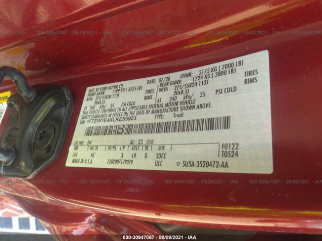 Photo 8 VIN: 1FTEW1E4XLKE55923 - FORD F-150 