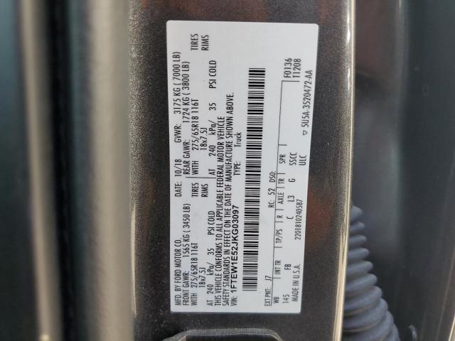 Photo 11 VIN: 1FTEW1E52JKG03097 - FORD F150 SUPER 