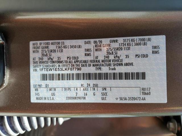 Photo 11 VIN: 1FTEW1E53LKF07790 - FORD F150 SUPER 