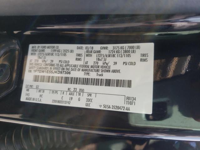 Photo 9 VIN: 1FTEW1E55JKD97306 - FORD F150 SUPER 