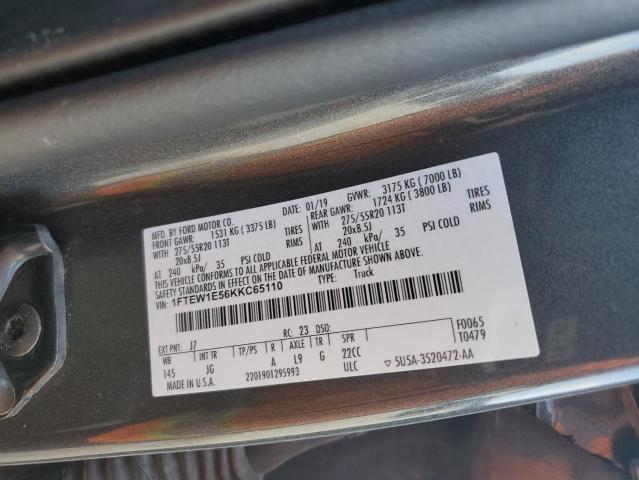 Photo 11 VIN: 1FTEW1E56KKC65110 - FORD F150 SUPER 