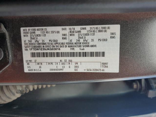 Photo 11 VIN: 1FTEW1E59JKG03016 - FORD F150 SUPER 