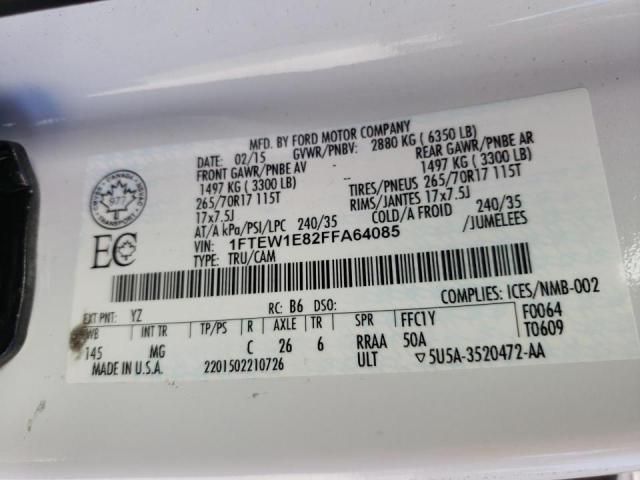 Photo 9 VIN: 1FTEW1E82FFA64085 - FORD F150 SUPER 