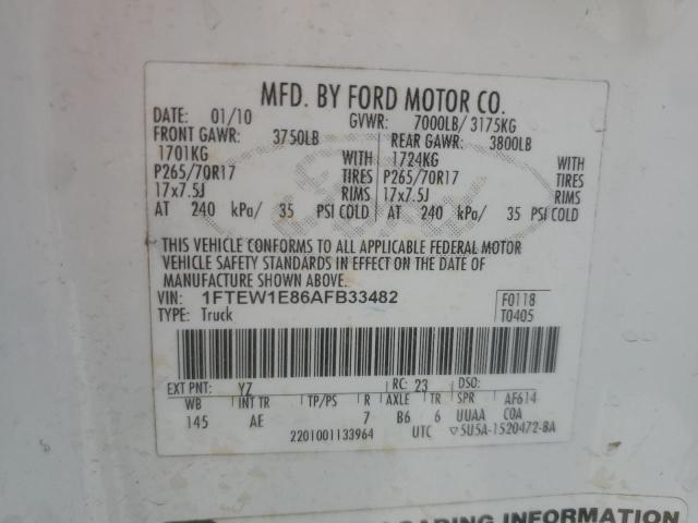 Photo 11 VIN: 1FTEW1E86AFB33482 - FORD F-150 