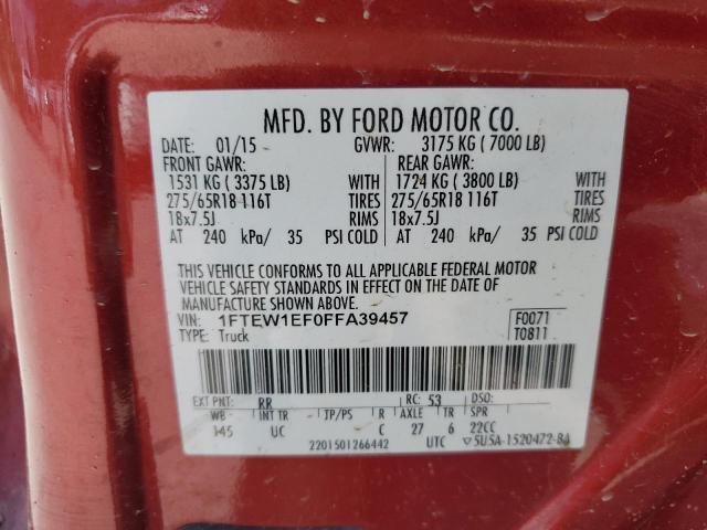 Photo 11 VIN: 1FTEW1EF0FFA39457 - FORD F150 SUPER 