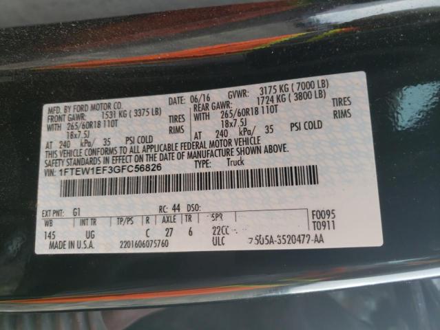 Photo 11 VIN: 1FTEW1EF3GFC56826 - FORD F150 SUPER 