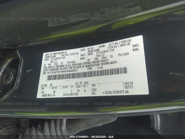 Photo 8 VIN: 1FTEW1EF4HFA06853 - FORD F-150 