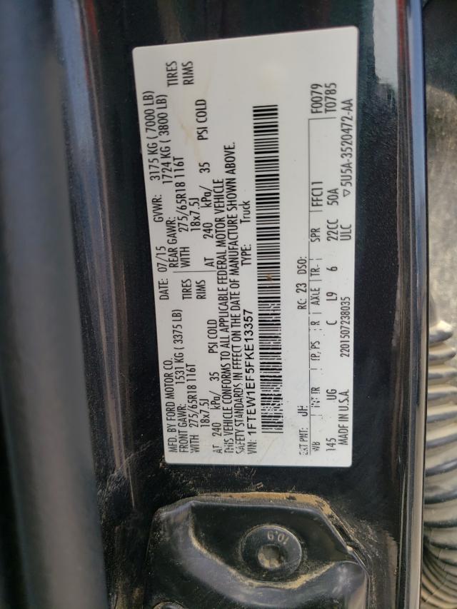 Photo 9 VIN: 1FTEW1EF5FKE13357 - FORD F150 SUPER 