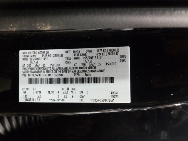 Photo 9 VIN: 1FTEW1EF7GKF62290 - FORD F150 SUPER 