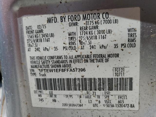 Photo 11 VIN: 1FTEW1EF8FFA57396 - FORD F-150 