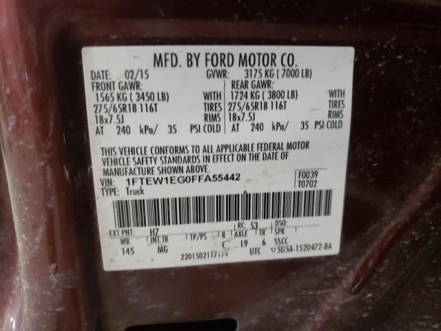 Photo 11 VIN: 1FTEW1EG0FFA55442 - FORD F150 SUPER 