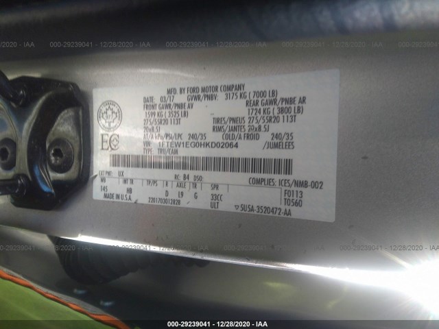 Photo 8 VIN: 1FTEW1EG0HKD02064 - FORD F-150 