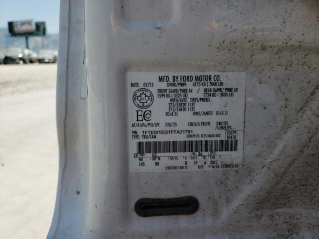 Photo 9 VIN: 1FTEW1EG1FFA31781 - FORD F150 SUPER 